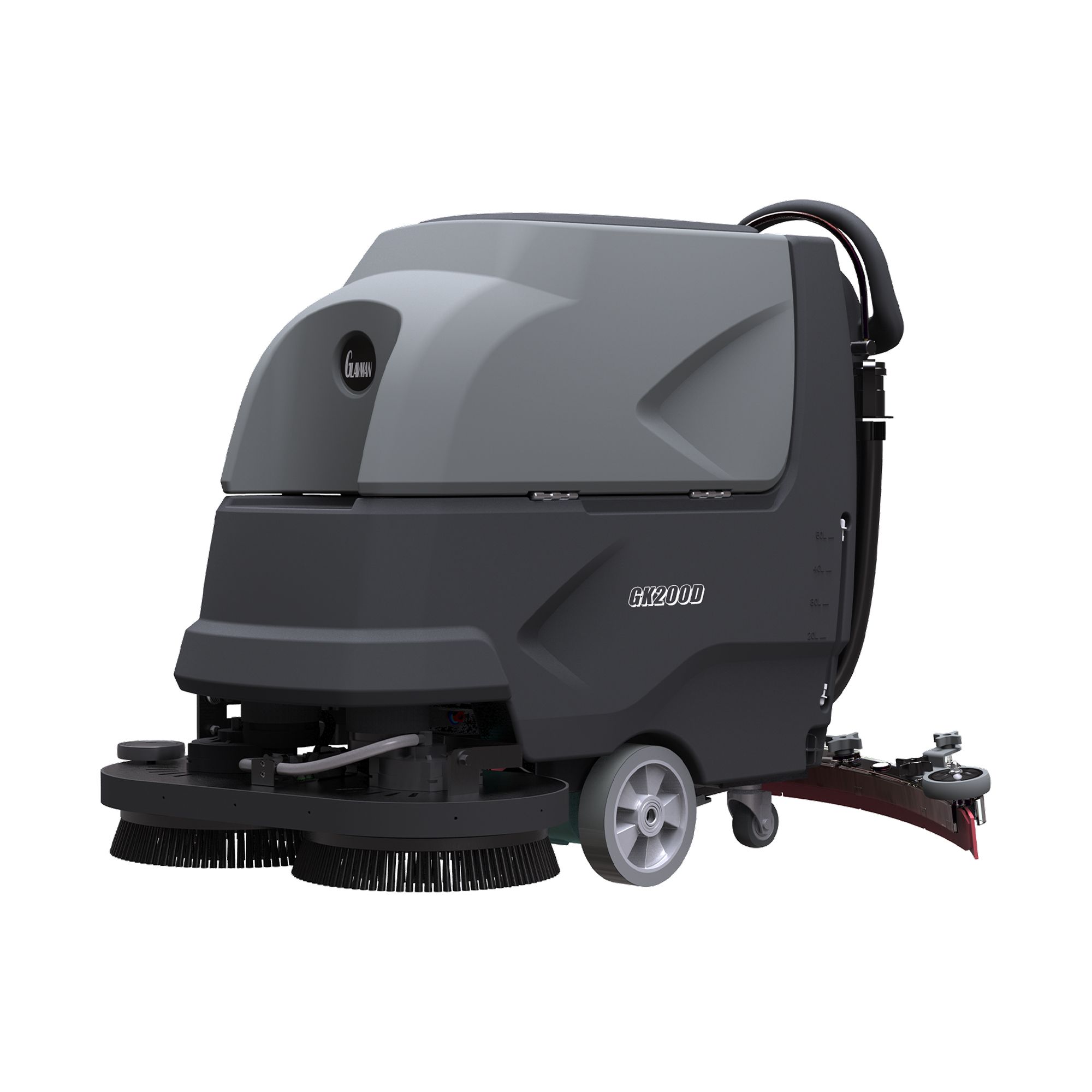 Поломоечная Машина Толкательного Типа с Двумя Щетками GLAVMAN GK200D 50/60 2550 м2 Li-ion